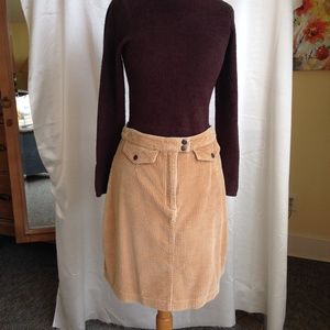Tan corduroy skirt